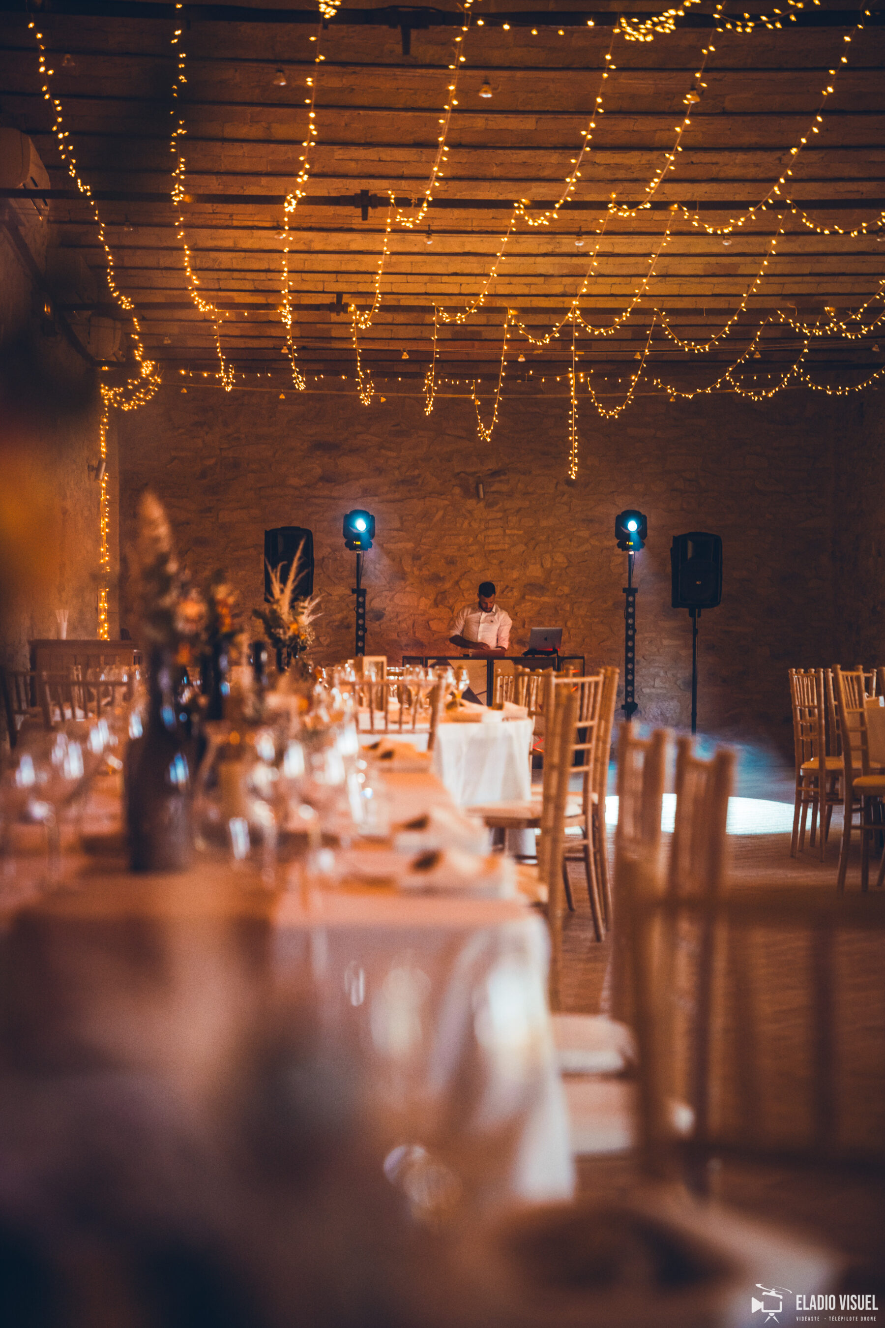 Eclairage ambiant de salle de mariage Gard Vaucluse